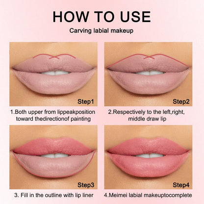 12Pcs Matte Lip Liner With Sharpener Set