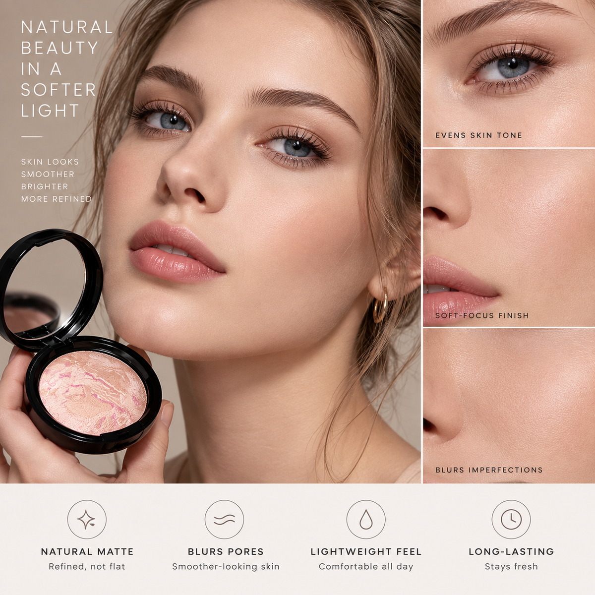 🔥 Cover-Blur Skin Perfection Powder Foundation